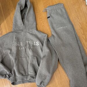 Essentials Kids Gray Hoodie and Joggers Set